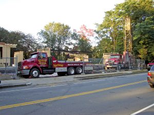 Northeast Water Wells vehicles at job site